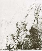 Jean Francois Millet The Girl in front of the haystack oil painting reproduction
